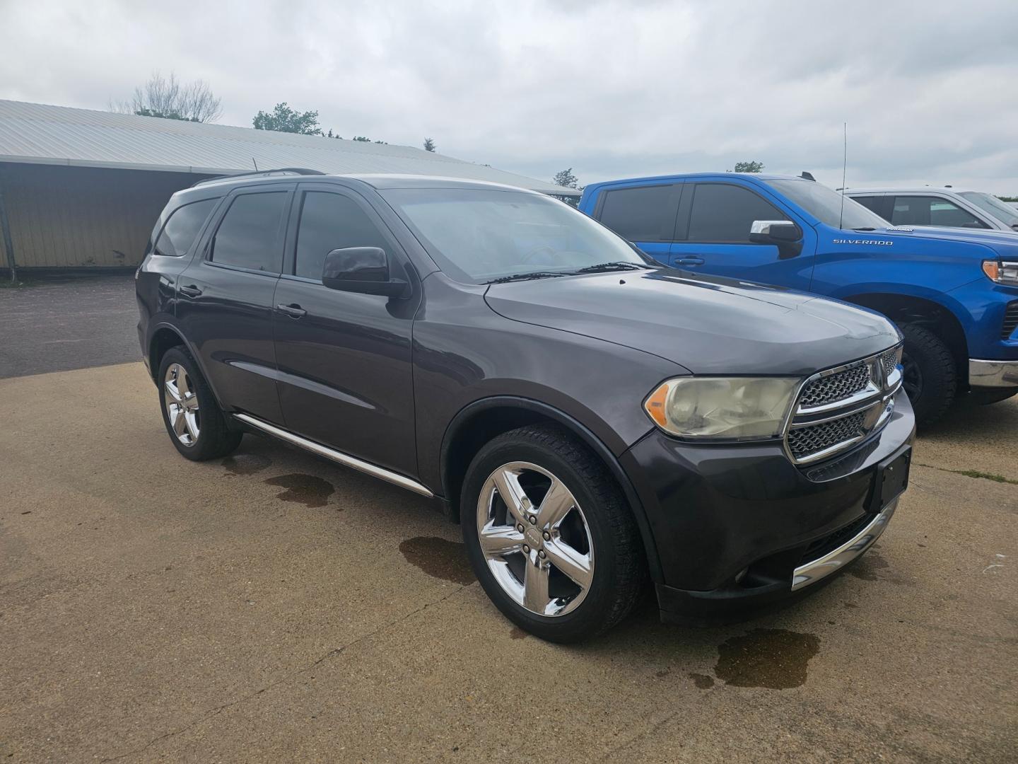 2013 GRAY Dodge Durango SXT RWD (1C4RDHAG2DC) with an 3.6L V6 DOHC 24V engine, 5-Speed Automatic transmission, located at 533 S Seven Points BLVD, Seven Points, TX, 75143, (430) 255-4030, 32.313999, -96.209351 - Photo#1